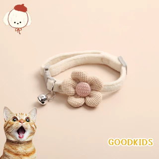 STOCK 🌸 ปลอกคอสุนัขและแมว ลายการ์ตูนน่ารัก พร้อมดอกไม้และระฆัง 🐶🐱
