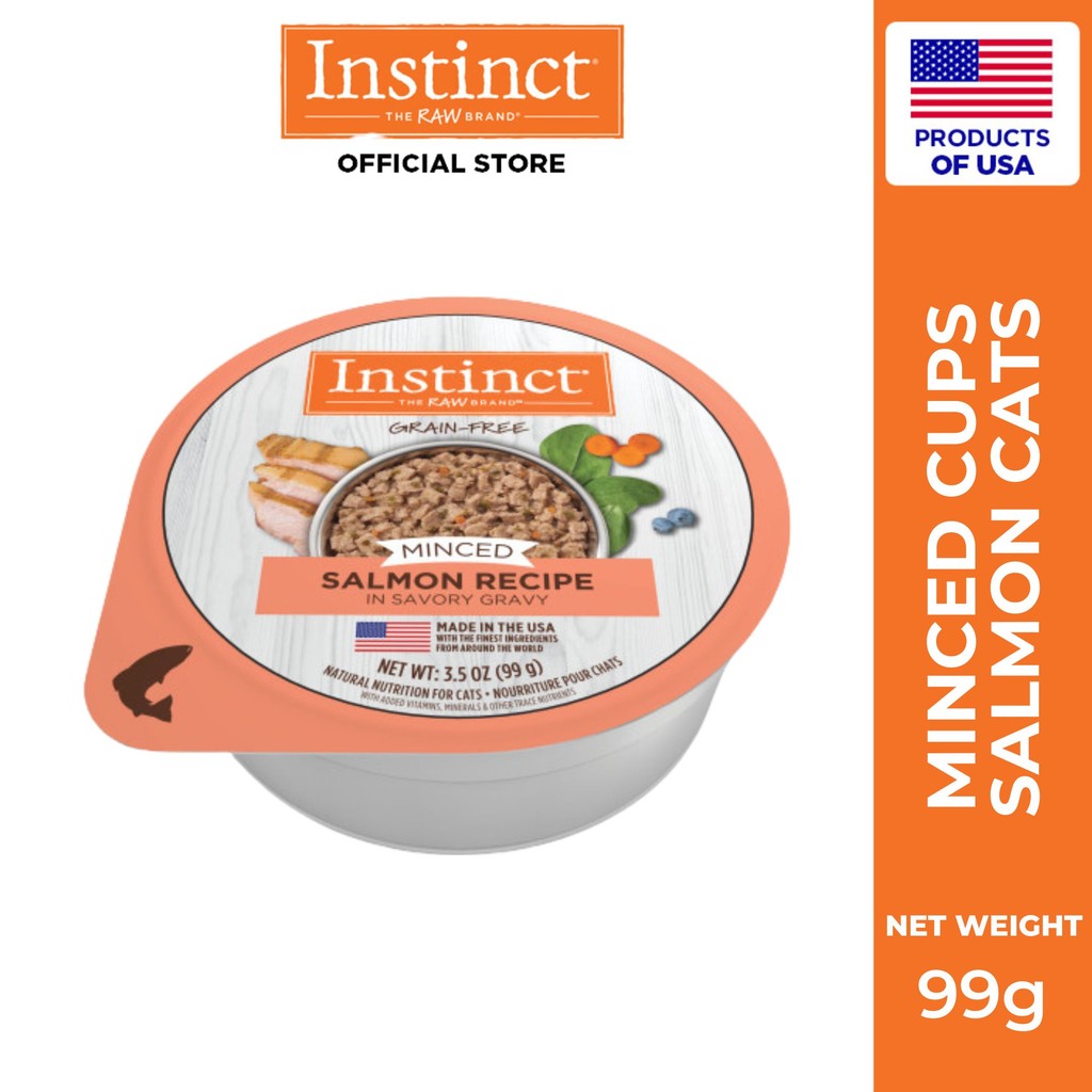 Instinct Original Minced Cups Salmon Wet Cat Food 99g