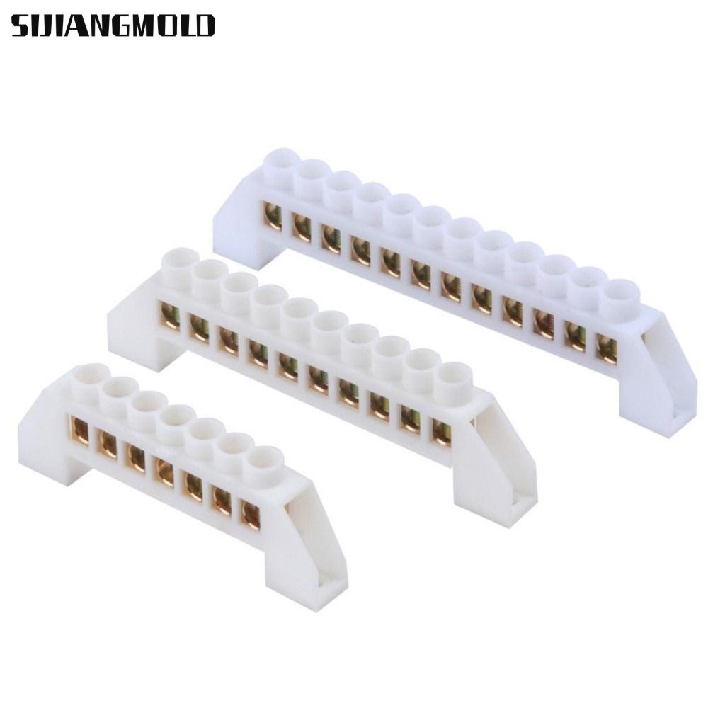 SIJIANGMOLD Zero Row, Multi-specification With Hole Screw Grounding Terminal Block, Screw Connector 