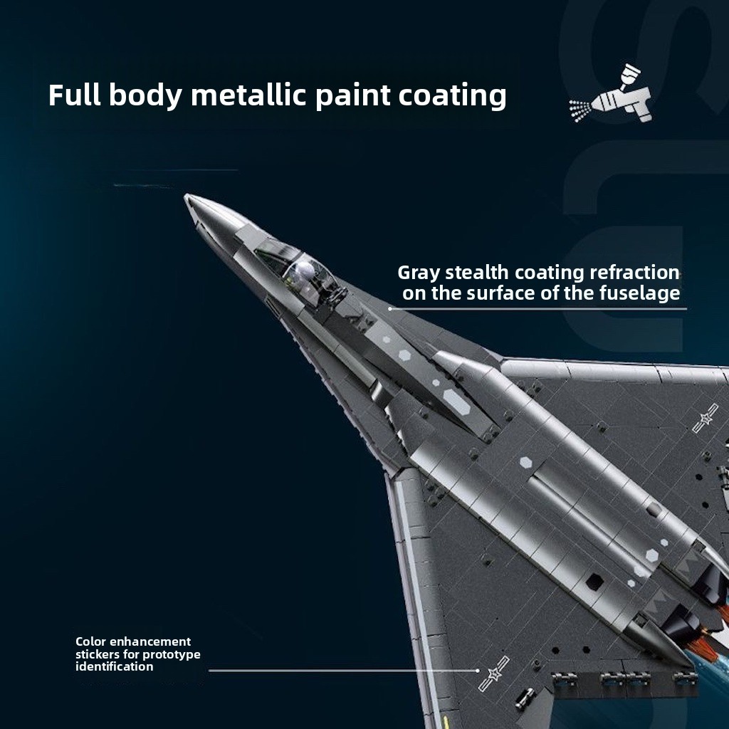 Mybeautyhouse 879PCS MOC J-50S หก Stealth Air Fighter Jet รูปก่อสร้างของเล่น Building Block อิฐของขว