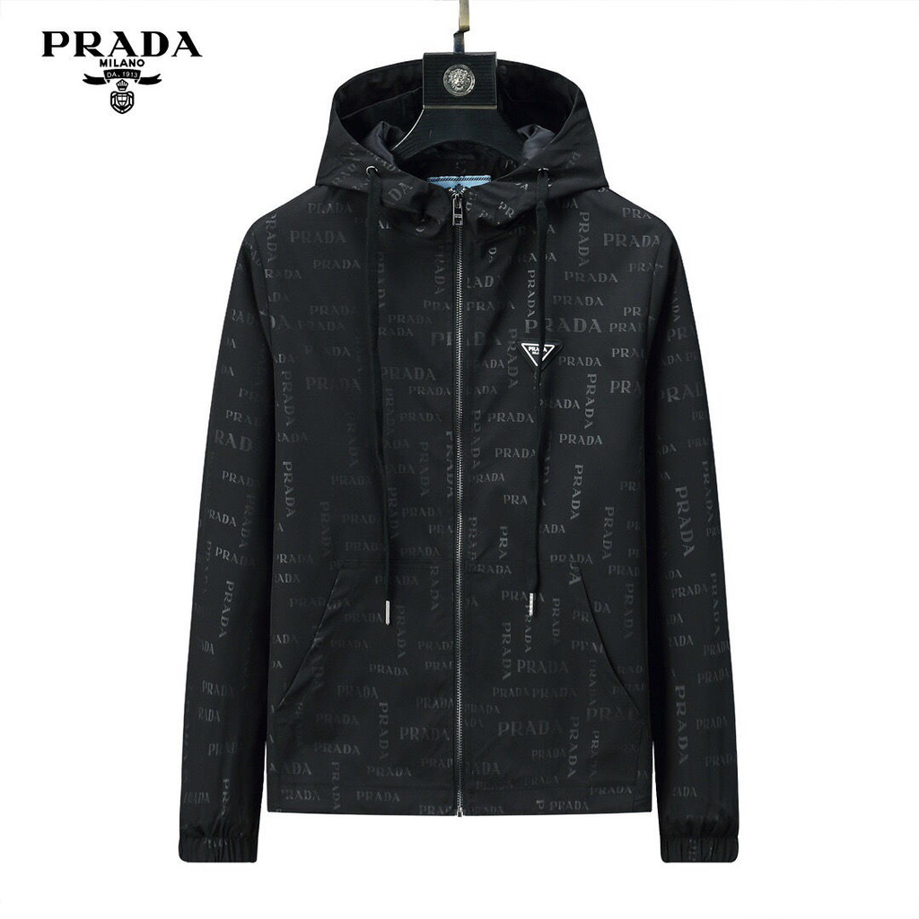 PRADA6688 Jacket Cold-Proof New Product Mens Baseball Uniform Jacket หล่อ Windproof Warm Jacket