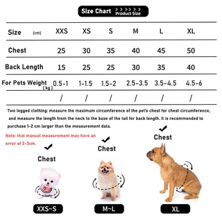 ขนาด XXS-XL Warm Cartoon Pet Dog Cat Rabbits เสื้อผ้า