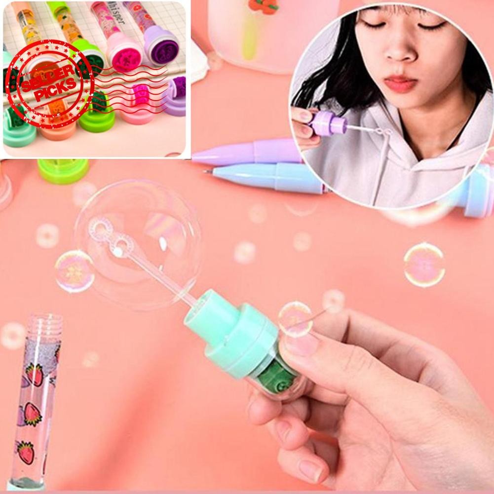 Magic Bubble ปากกา Multi-function Roller แสตมป์เด็ก Magic Creative ปากกา Blow Ballpoint J5d8