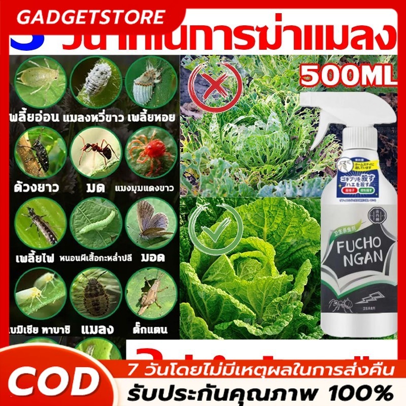 3 วินาทีในการฆ่าแมลง ยากำจัดแมลงพืช 500ML ยาฆ่าแมลง ไม่ทำร้ายพืช ยากำจัดเพลี้ย ยาฆ่าเพลี้ย หนอน มด เกษตร สวน เพลี้ยไฟ