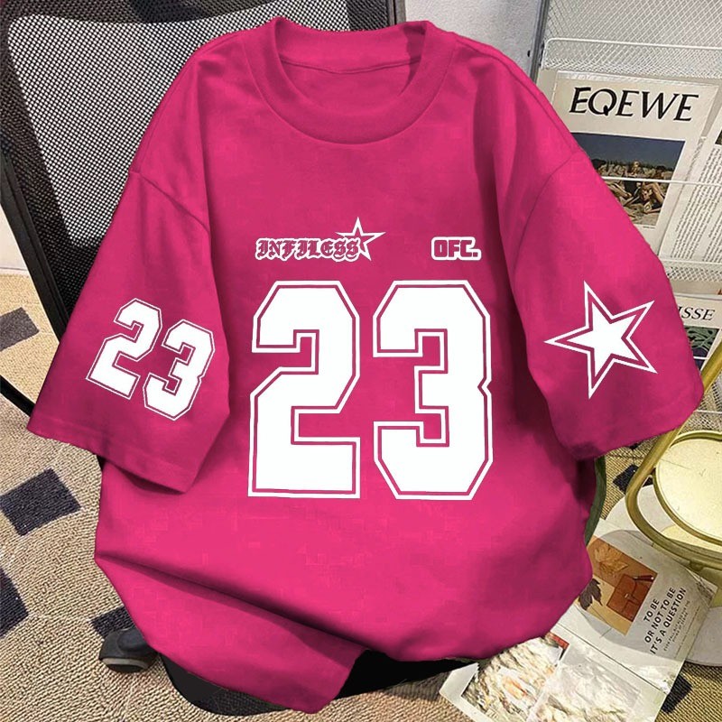 Top.street เสื้อแฟชั่น t shirt oversize สบายและนุ่ม แขนสั้น 'OFC Twenty Three' ผ้าCotton 100% สไตล์ล