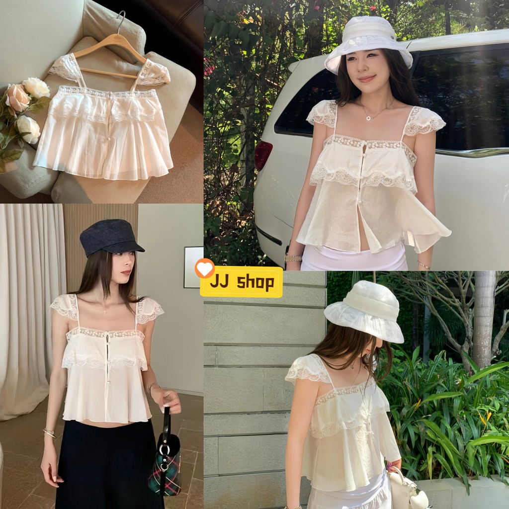 JJ Shop​💜พร้อมส่ง เสื้อยืดผู้หญิง เสื้อสายเดี่ยวสีขาว สไตล์เกาหลี มินิมอลผ้านุ่มทิ้งตัว (FY2946)
