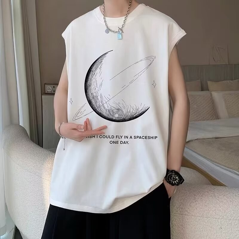 COD 2025 Sleeveless T-Shirt Men Summer Trendy Loose Tank Top Men's Sports Fitness Basketball Sleevel