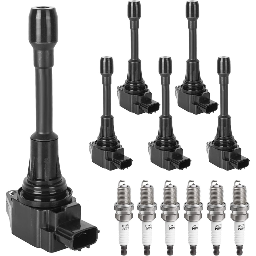 คอยล์จุดระเบิดแพ็คและหัวเทียนเข้ากันได้กับ V6 3.5L 3.5 2009-2020 Nissan Maxima Murano Altima Pathfin