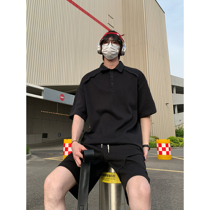 Top T T-Shirt Patchwork Control polo Shirt58Couple Men Special P32T36442025Japanese Style P32new23Sp