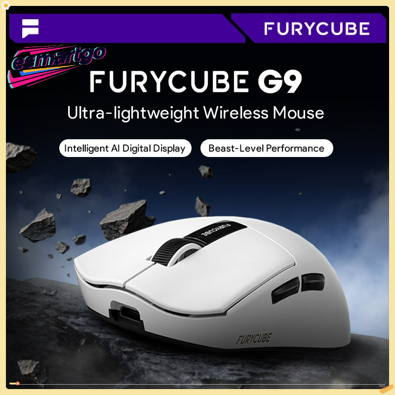 Furycube G9 เมาส์สําหรับเล่นเกม Bluetoot Whireless พร้อมเซ็นเซอร์ PAW3311, แบตเตอรี่แบบชาร์จไฟได้การ
