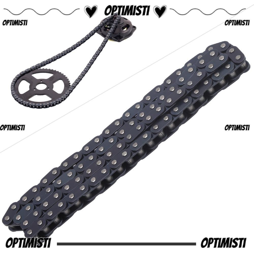 OPTIMISTI T8F Chain, 96 Links Replacement Part Mini Dirt Bike Chain, ทนทานสีดํามอเตอร์เฟืองโซ่ Mini 