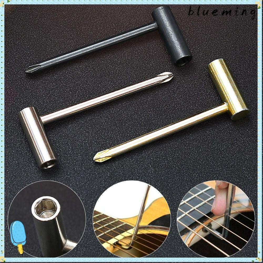 BLUEMING ประแจก้านกีต้าร์ Truss, ประแจหกเหลี่ยมโลหะก้าน Truss, ประแจอัลเลนปรับคอ 6.35 มม. สําหรับกีต