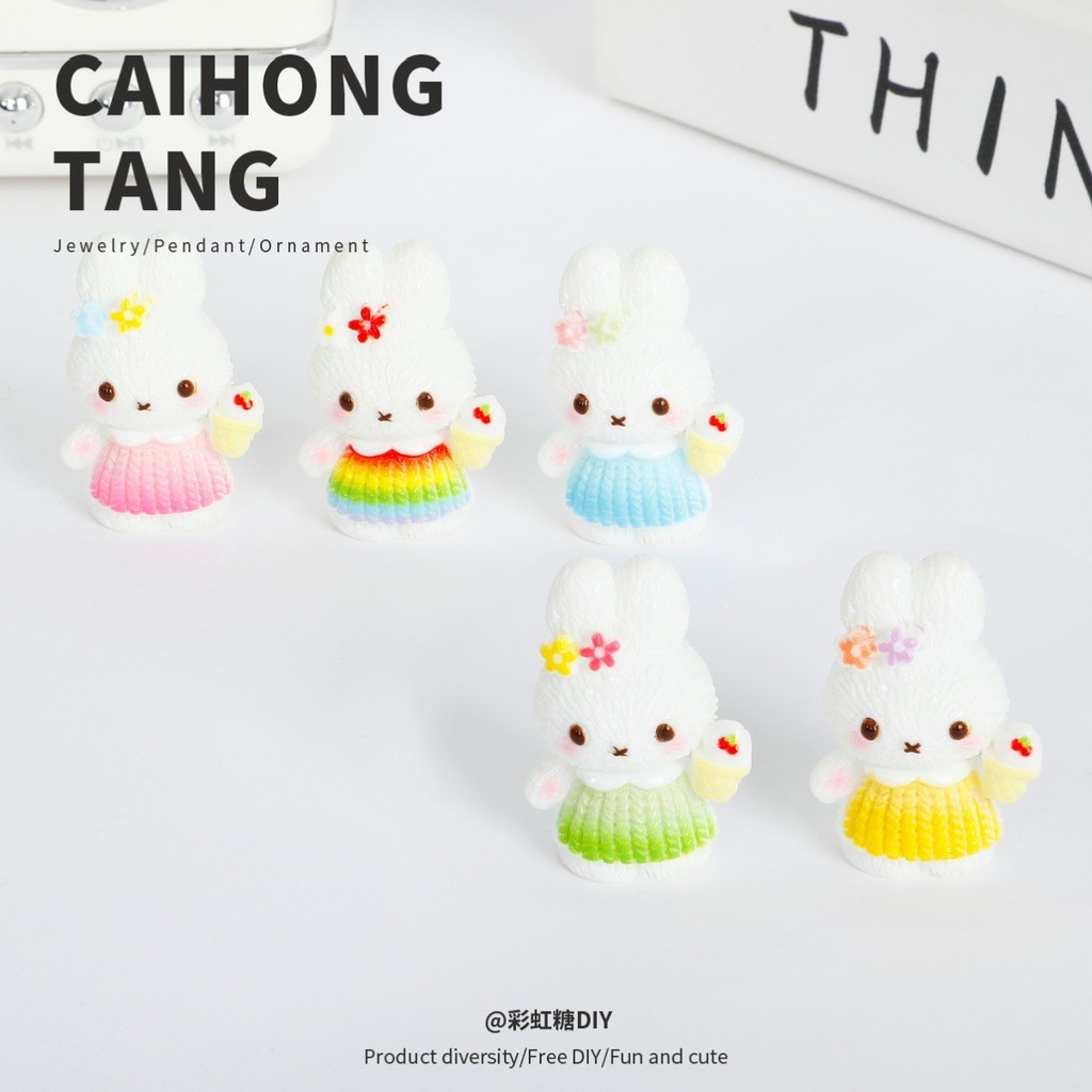 DIY กระต่ายน่ารัก 3D ตุ๊กตาเรซิ่น สร้างสรรค์สำหรับงานฝีมือ