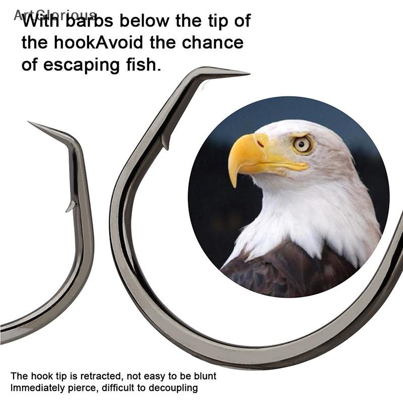 Art CHINU Fishhook พร้อมแหวนหนาม 1#-8#25pcs Rock Fishing Sea Fishing Hook ck High Carbon Steel Fishh