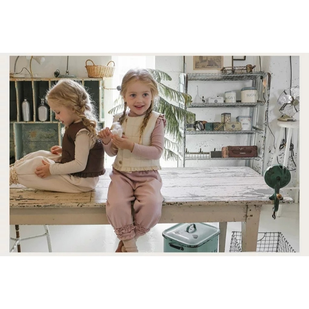 【พร้อมส่ง】「สินค้าลิขสิทธิ์แท้」IRIS KIDS Aw  IKP34083 Lovely pants สไตส์เกาหลี ผ้านุ่มใส่สบาย กางเกงขายาวเด็กผู้หญิง ราคา ถูกที่สุด ดีลบีเคเค แกลเลอรีภาพที่ 7