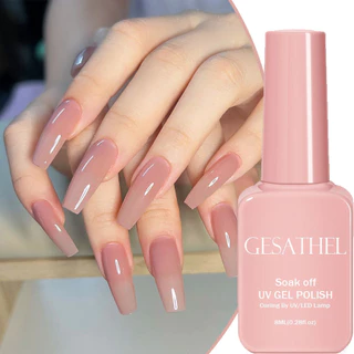 GESATHEL 6pcs สีเจล สีลูกแก้วคริสตัล ลูกปัดแก้วแมวยาทาเล็บตา สีลูกแก้ว เจลลูกแก้ว สีเจล ยกเซต 8 มล