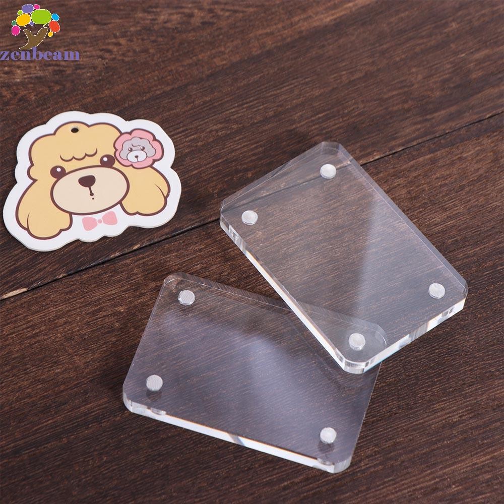 ZENBEAM ID Photo Holder กรอบรูปอะคริลิคใสแม่เหล็ก ของขวัญสำหรับแฟนคลับ K-pop หรือใช้ตกแต่งโต๊ะทำงาน
