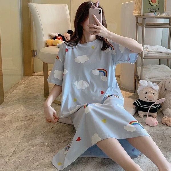 bonnie pajamas ชุดนอนมิโกะ ชุดนอนผู้หญิงชุดนอนสไตล์เกาหลีฤดูร้อนกระโปรงชุดนอนฤดูร้อนผู้หญิงแขนสั้นชุ