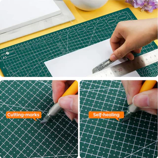 แผ่นรองตัด แผ่นรองตัดกระดาษ A4 / A3 / A2 ยางรองตัด แผ่นรองตัดกระดาษ แผ่นรองกรีด งานฝีมือ ควิลท์ เส้นกริด กระดาน3mm