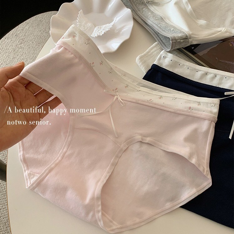 กางเกงชั้นในผ้าฝ้ายสำหรับสตรี แบบขยายเป้า ป้องกันแบคทีเรีย ตามมาตรฐานGI หมายเลข106NK