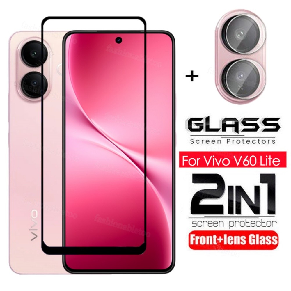สําหรับ VivoV60Lite 2 in 1 ป้องกันหน้าจอกระจกนิรภัยฟิล์มสําหรับ Vivo V60 Lite V60Lite V 60 VivoV60 L