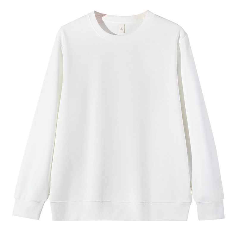 COD 2025WY10 [High Quality] Solid Color Light Board 320g Imitation Cotton Hebei Round Neck Sweatshir