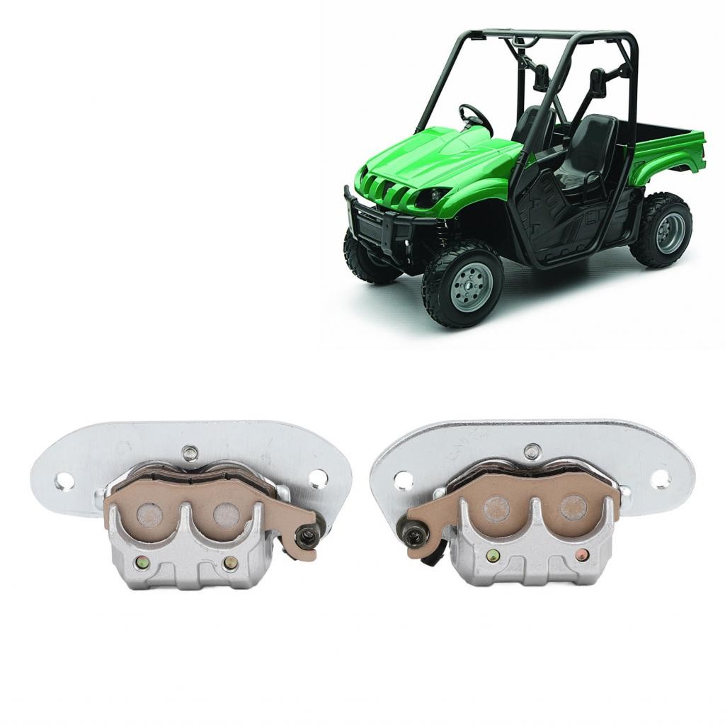 เบรคคาลิปเปอร์ด้านหลังสําหรับ Rhino 700 YXR700 2008-2013 พร้อมแผ่น 2 ชิ้นประกอบ 1XD 2580W 00 2580V O