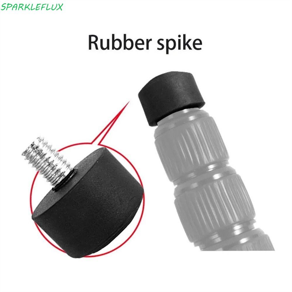 SPARKLEFLUX ขาตั้งกล้องยาง Anti-slip 3/8 1/4 นิ้ว Monopod Foot Pad, Universal M8 สกรูขาตั้งกล้องอะแด