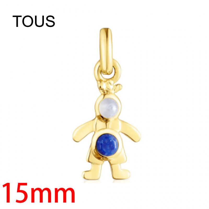 S9225 วัสดุ TOUS ยี่ห้อ Silver Vermeil TOUS Mama Boy จี้อัญมณีหมี ShapeSuitable สําหรับผู้หญิงของขวั