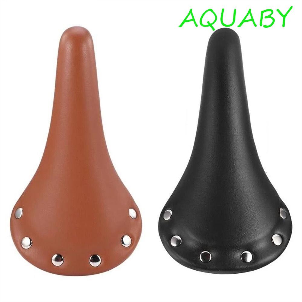 AQUABY Fixed Gear Saddle เบาะรองนั่งสำหรับจักรยานเสือหมอบและMTBสไตล์วินเทจ