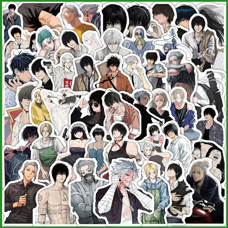 SY 54 ชิ้น/เซ็ต SAKAMOTO DAYS สติ๊กเกอร์ Graffiti กระเป๋าเดินทางกีตาร์ Skateboarder ตกแต่งกันน้ํา