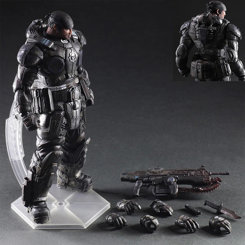 Play Arts Marcus Fenix Action Figure PA Collection Doll Movable Gears of War Model Toys