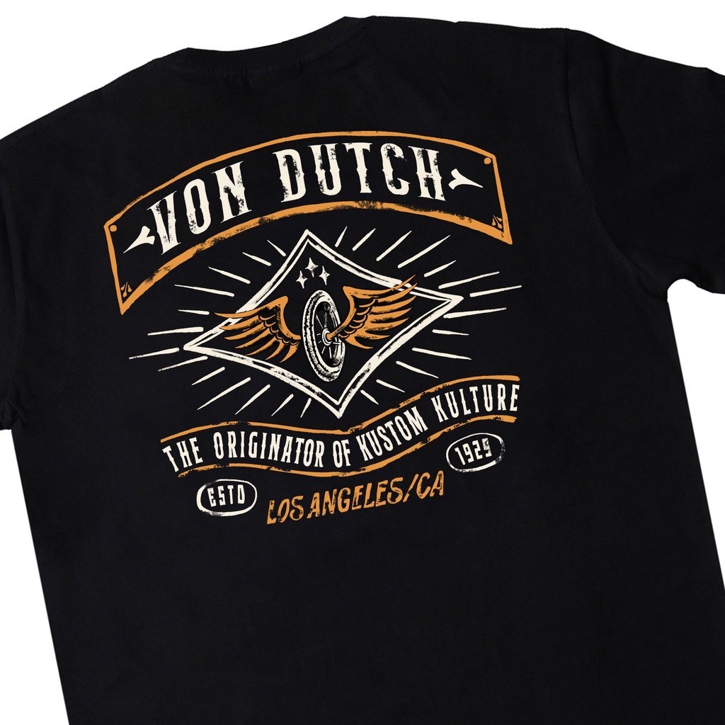 เสื้อยืด Von Dutch Q04 สีดํา Unisex