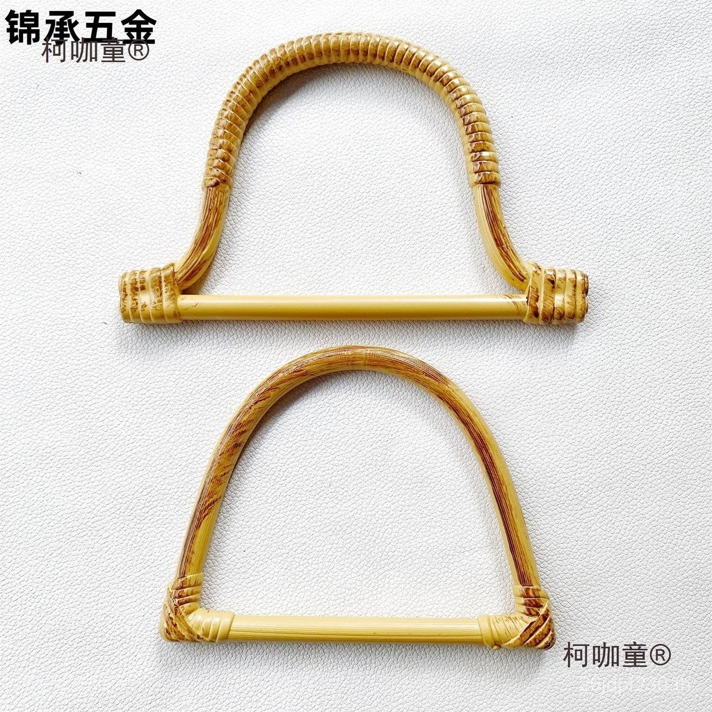 ใหม่สไตล์จีน ไมไทเปา แขวน-รูปถักหวายพลาสติกพร้อมที่จับรอบถักกระเป๋าถือหวายไม้ไผ่หวายสไตล์ใหม่จับ PMM