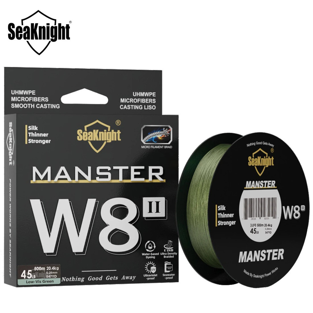 SeaKnight Monster Manster W8 II สายเบ็ดปลายาว 8-strand ถักจาก PE ความหนาแน่น 15LB-100LB ใช้งานได้ดีใ