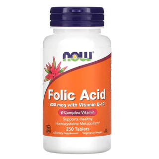 [พร้อมจัดส่ง] NOW FOODS Folic Acid 800 mcg 250 เม็ดโฟลิค แอซิด เป็นวิตามินที่เกี่ยวข้องกับกระบวนการสร้างเม็ดเลือด