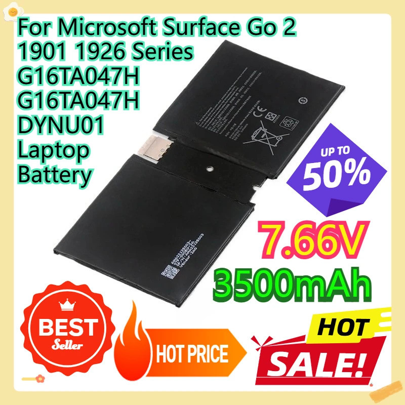 สําหรับ Microsoft Surface Go 2 1901 1926 Series G16TA047H G16TA047H DYNU01 แบตเตอรี่แล็ปท็อป 7.66V 3