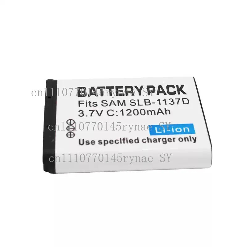 1200mAh SLB-1137D แบตเตอรี่กล้องแบบชาร์จไฟได้สําหรับ Samsung NV100HD TL34HD NV106 HD i85 i100 L74 i8