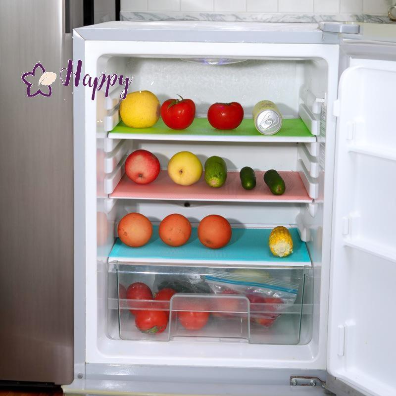 <Happybay> 1PCS EVA กันน้ําตู้เย็น Liner Mat Washable Mildew Kitchen Pad Anti-oil ตู้ลิ้นชัก Placemat แผ่นตู้เย็นลดราคา