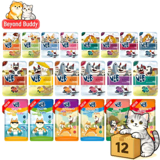 ( ยกโหล 12 ซอง ) VIF Felina Canino อาหารเปียกสุนัข เกรดพรีเมียม สำหรับทุกวัย เปียกหมา ขนาด 75 กรัม