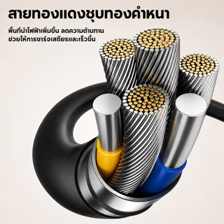 ZJ HOME สายชาร์จเร็ว 4in1 Fast Charge 240w สายชาร์จมือถือ แสงไฟ RGB สายชาร์จTYPE C USB