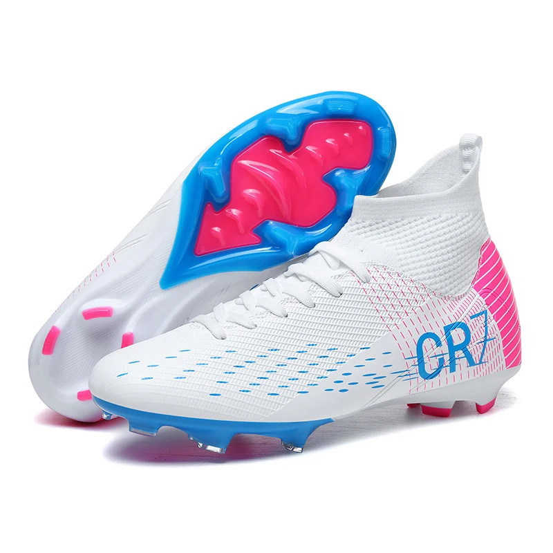 Professional Studded ฟุตบอล Cleats สไตล์ Unisex Secure Traction ทนทานกันกระแทกสนับสนุนผ้ากลั่น Agile