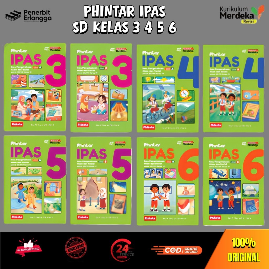 [Erlangga ] Phintar Ipas Elementary School/Islamic Elementary School Grades 1 2 3a 3b 4a 4b 5a 5b 6a