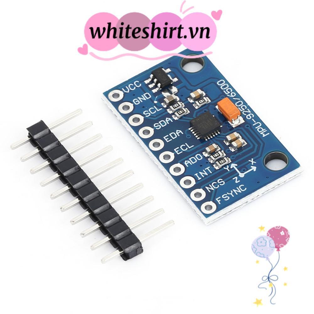 WHITESHIRT เซ็นเซอร์ 9 แกน, โมดูลไจโรสโคป 3-5V 16 บิต, โมดูลเซ็นเซอร์ 9 แกน MPU‐9250 GY‐9250 เซ็นเซอ