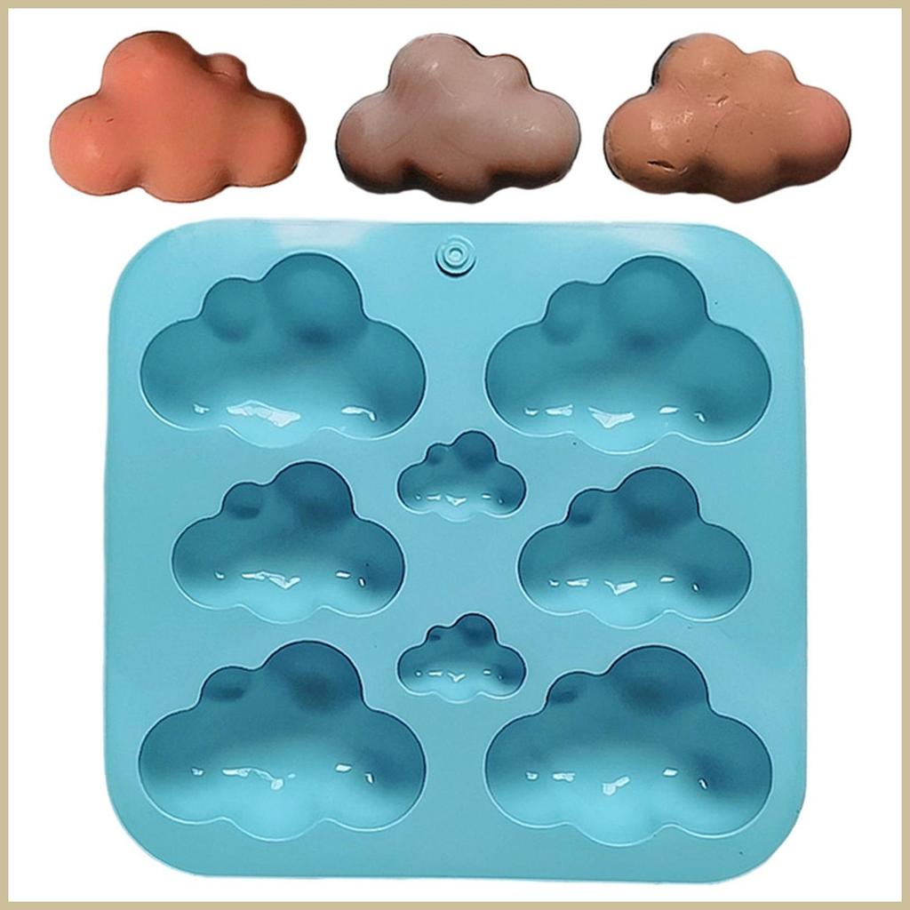 Cloud Chocolate Mold Cloud Shape Candy Molds การ์ตูน Cloud Baking เค้กตกแต่งเครื่องมือ 8 ฟันผุ Non-S