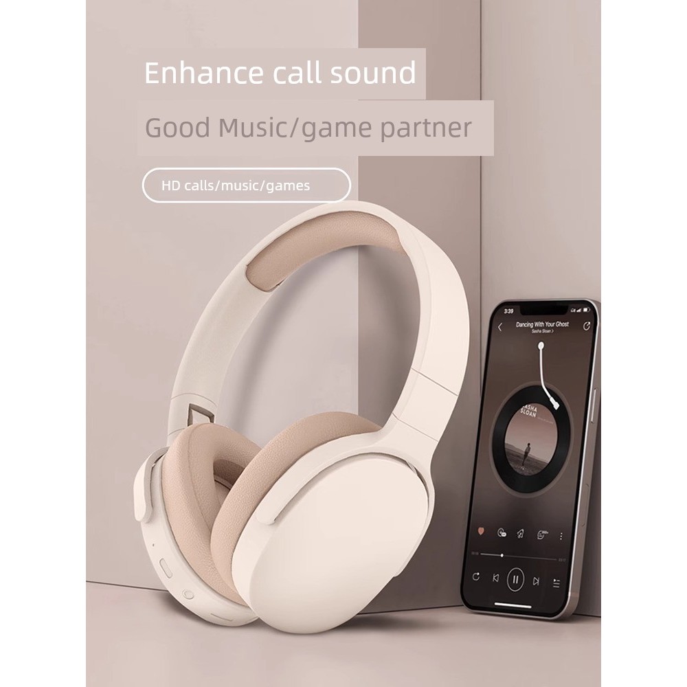 หูฟังบลูทูธ หูฟังครอบ Noise Cancelling Sports ชุดหูฟังบลูทูธอย่างเป็นทางการสําหรับคอมพิวเตอร์สไตล์ให