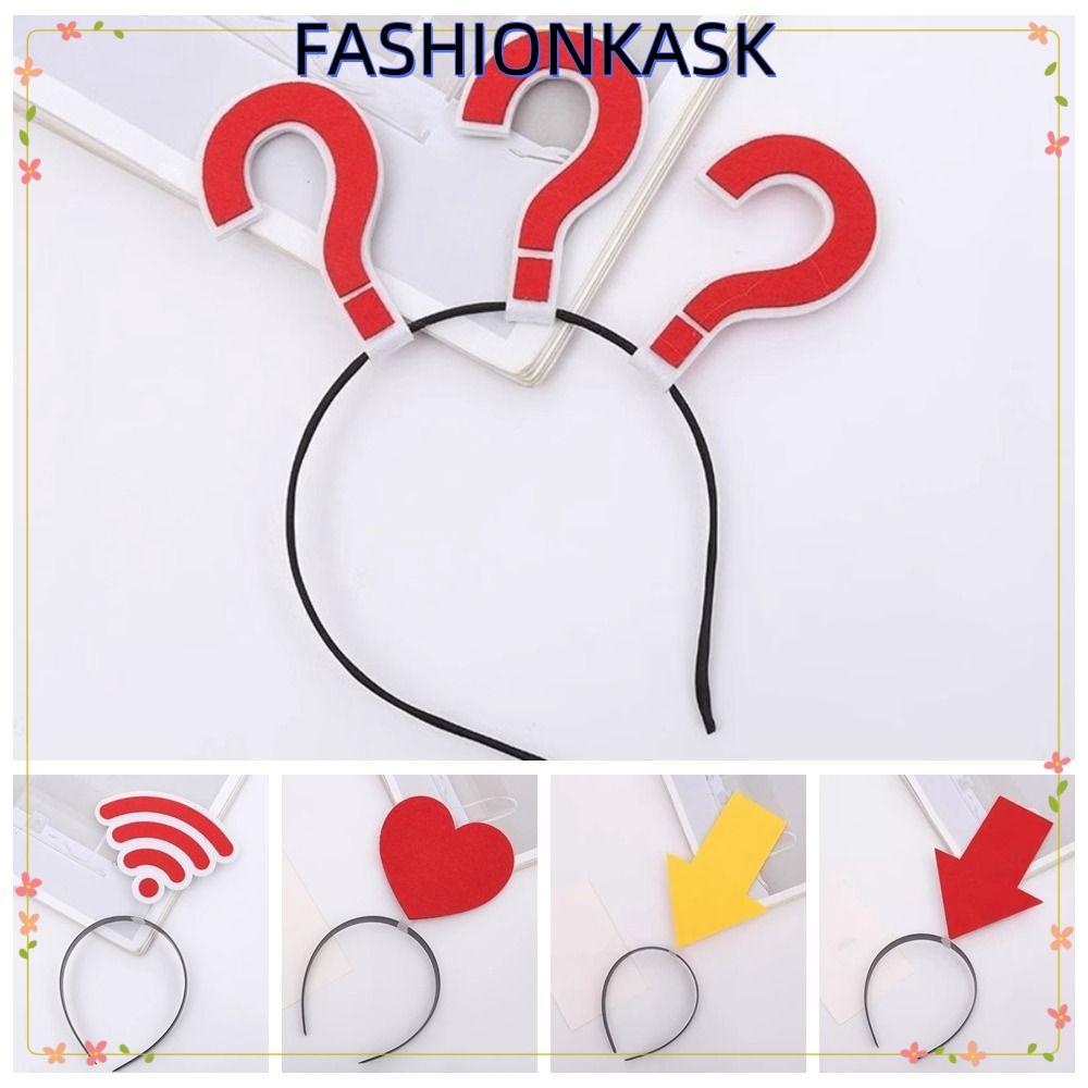 IFASHIONKA ที่คาดผม, Love 8.6 นิ้วคอนเสิร์ต Headwear, Creative Arrow WiFi Question Mark Hair Band Party