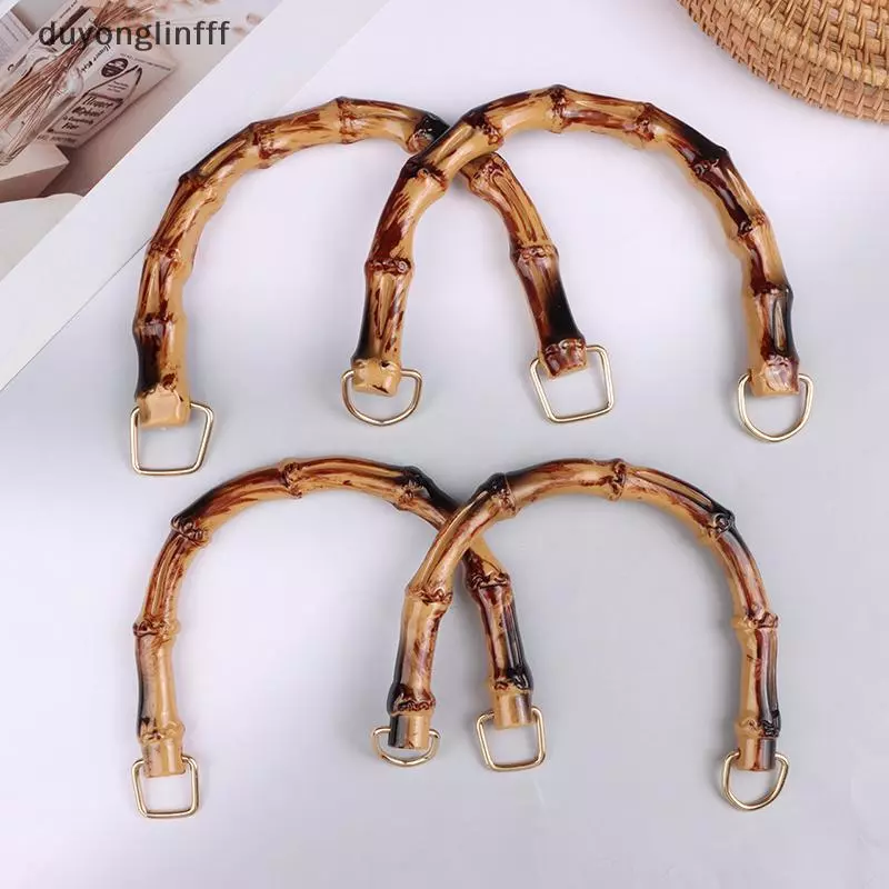 (duyonglinfff) 1PC กล่องของขวัญจับไม้ไผ่จับกระเป๋าถือ Band Handle กระเป๋าสะพายไหล่ DIY พร้อม Bule กระเป๋าอุปกรณ์เสริมใหม่