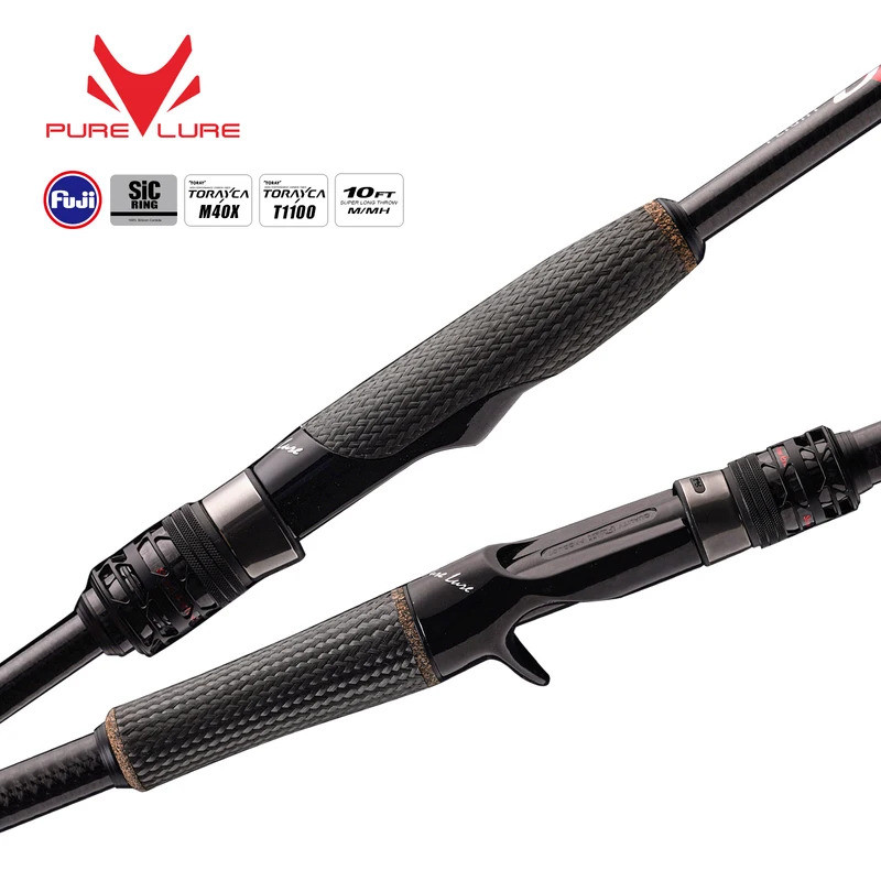 PURELURE DANCE 10FT SPINNING Rod สําหรับเบสคาร์บอนสูงโยนยาวตกปลา Rod ใน FUJI อุปกรณ์เสริม, Plus SPIN