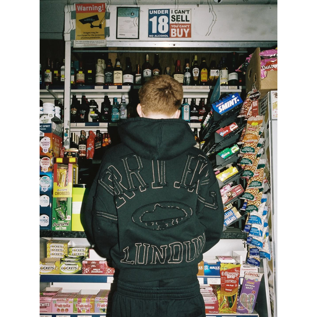 ES Corteiz Zipper Hooded Sweatshirt Set Loose
